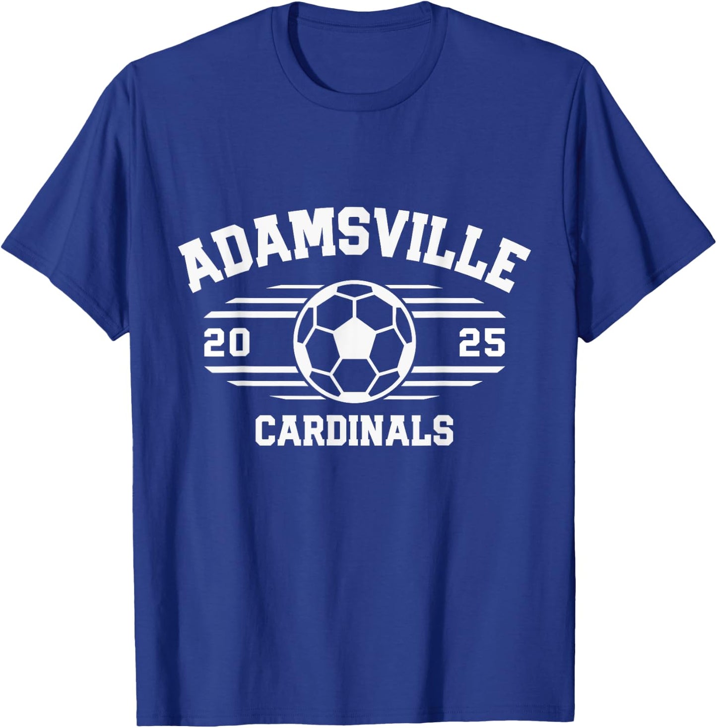 Adamsville Cardinals Soccer Ball 2025 T-Shirt - T-Shirt | Royal
