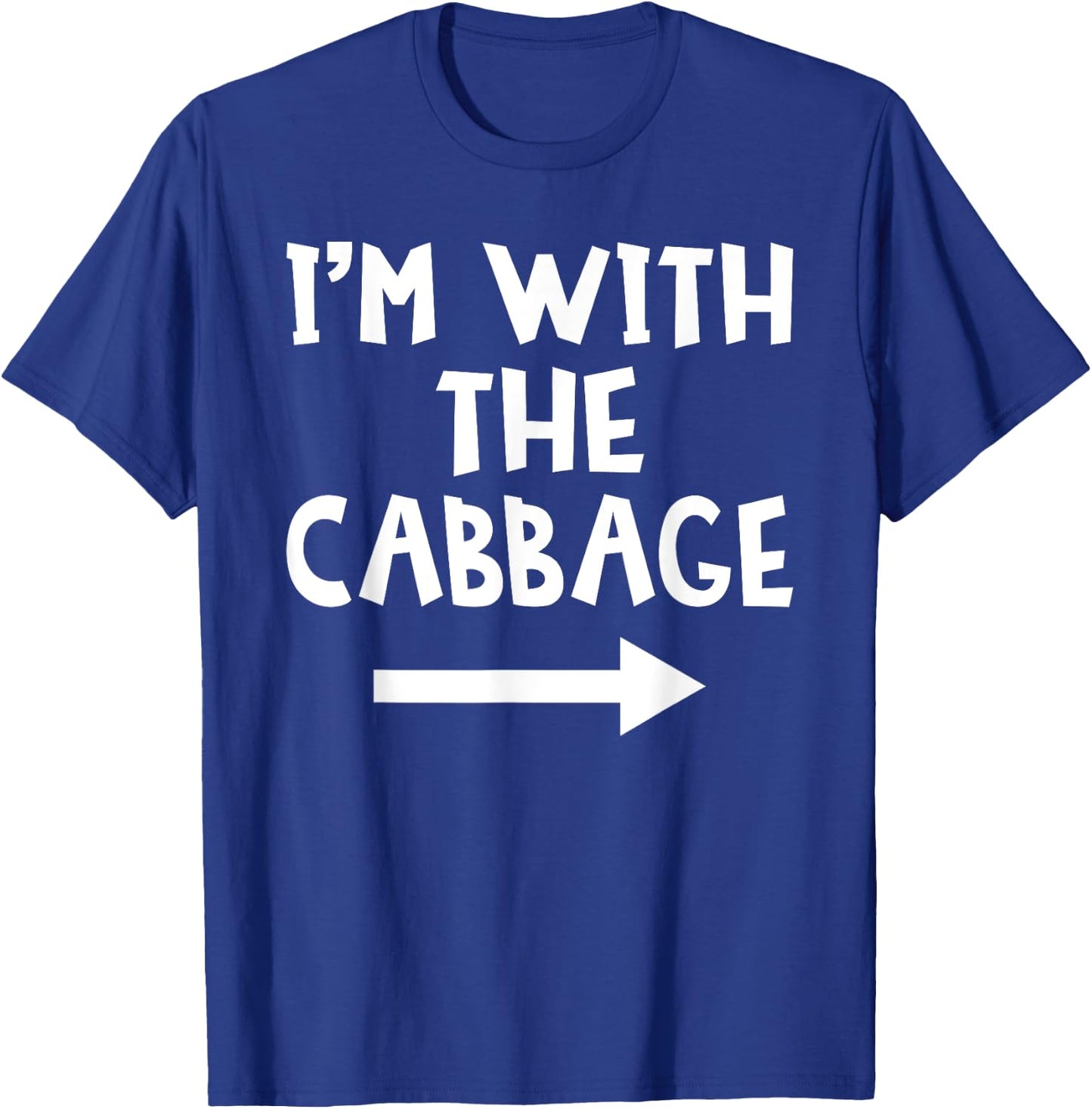 I'm With The Cabbage Funny Matching Couple Halloween Costume T-Shirt - T-Shirt | Royal