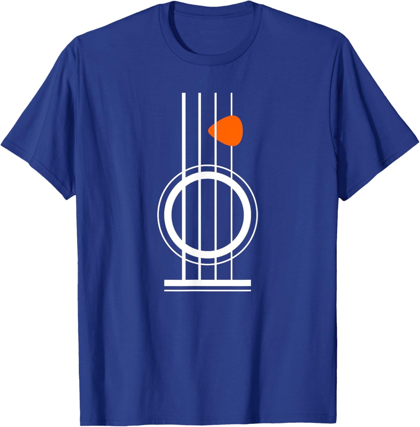 4 Strings & Pick / Plectrum - Bass Guitar Player or Bassist T-Shirt - T-Shirt | Royal