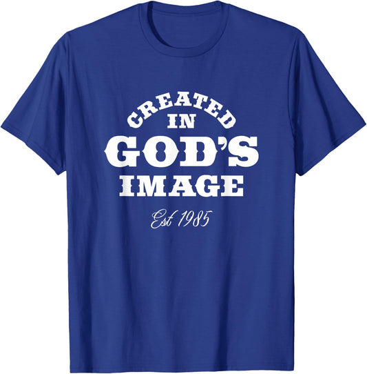40 Year Old Christian Jesus and God 40th Birthday T-Shirt - T-Shirt | Royal