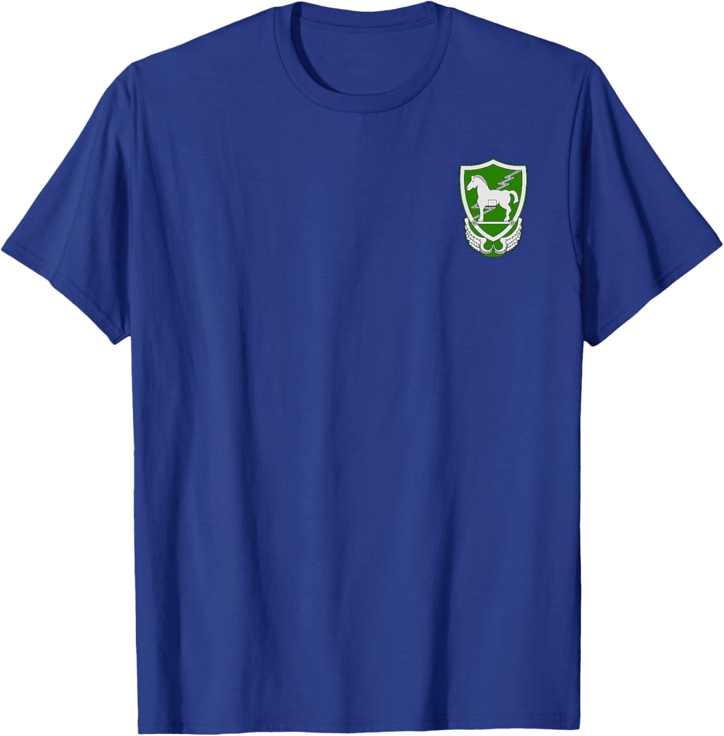 US Army 10th Special Forces Group Trojan Horse Badge Design T-Shirt - T-Shirt | Royal
