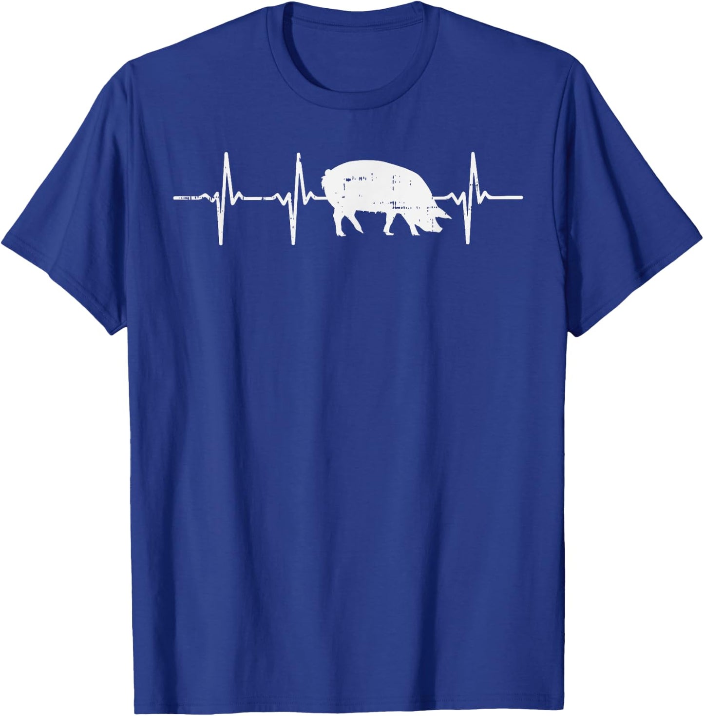 Pig Heartbeat Pulse Farm Animal Farming Life Farmer Gift T-Shirt - T-Shirt | Royal