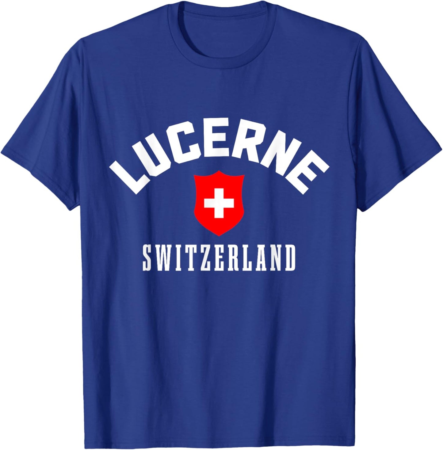 Swiss Flag Lucerne Switzerland T-Shirt - T-Shirt | Royal