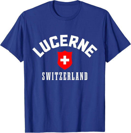 Swiss Flag Lucerne Switzerland T-Shirt - T-Shirt | Royal