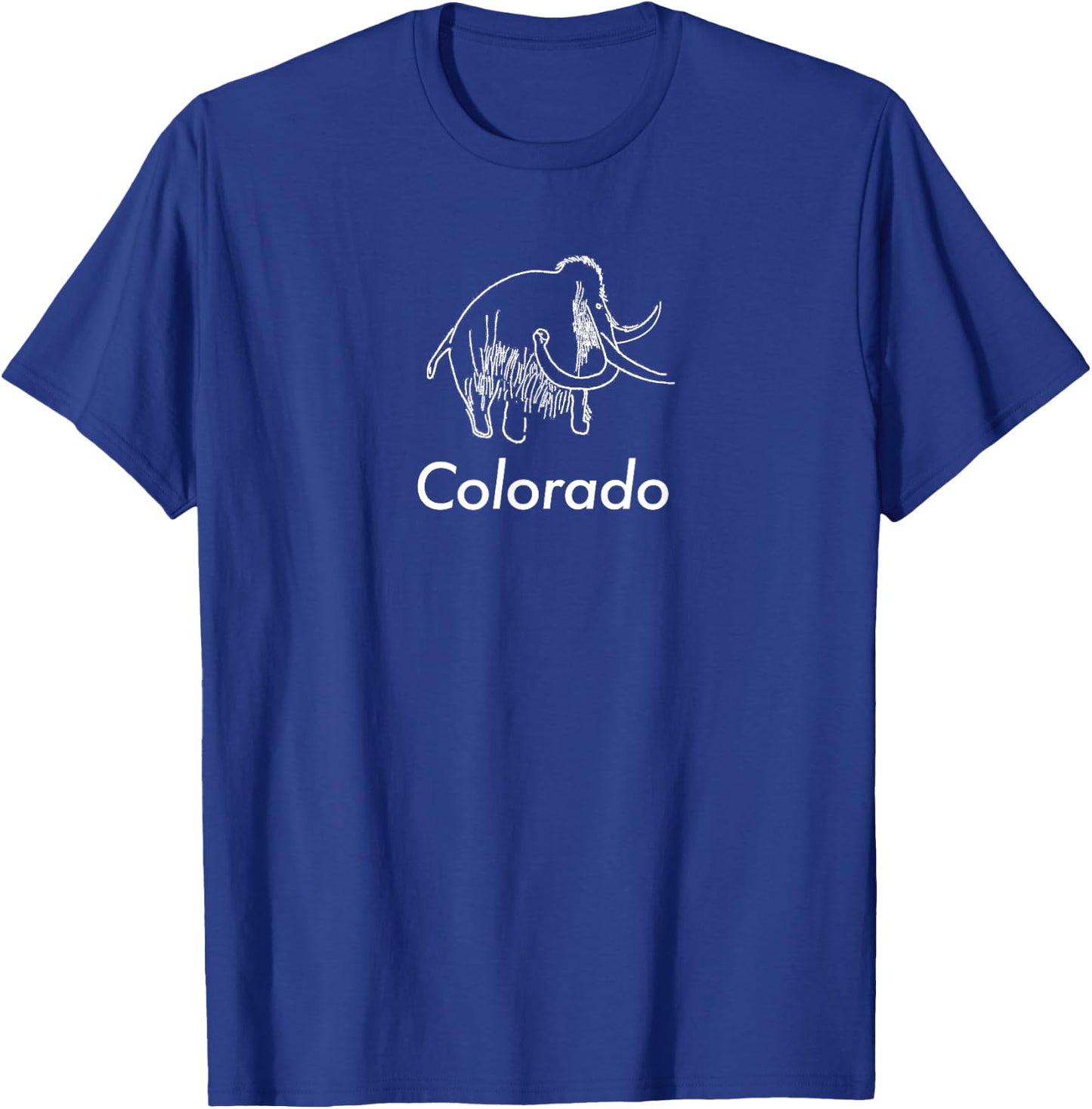 Retro Colorado State Mammoth Graphic Design T-Shirt - T-Shirt | Royal