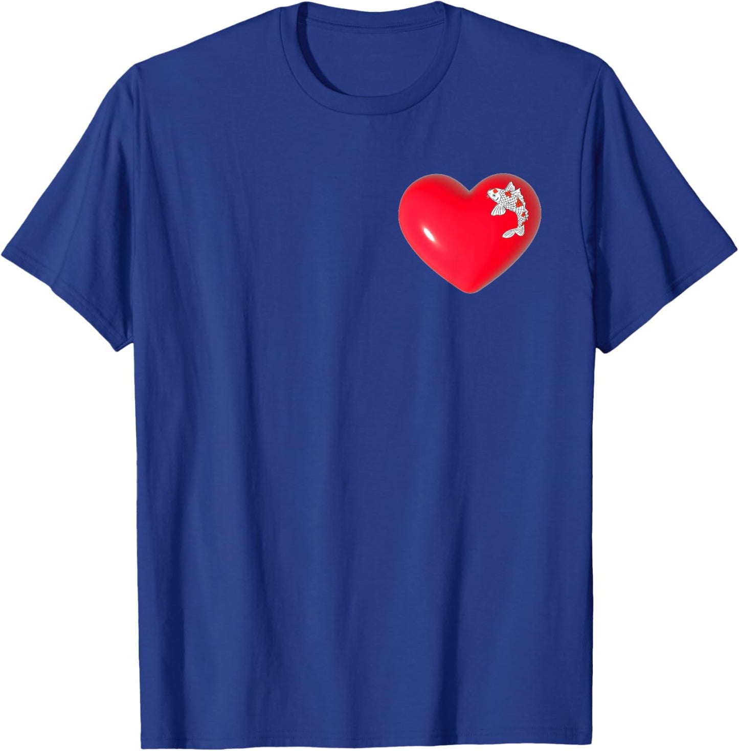 Kuhaku Koi in a Red Bubble Love Heart Design T-Shirt - T-Shirt | Royal