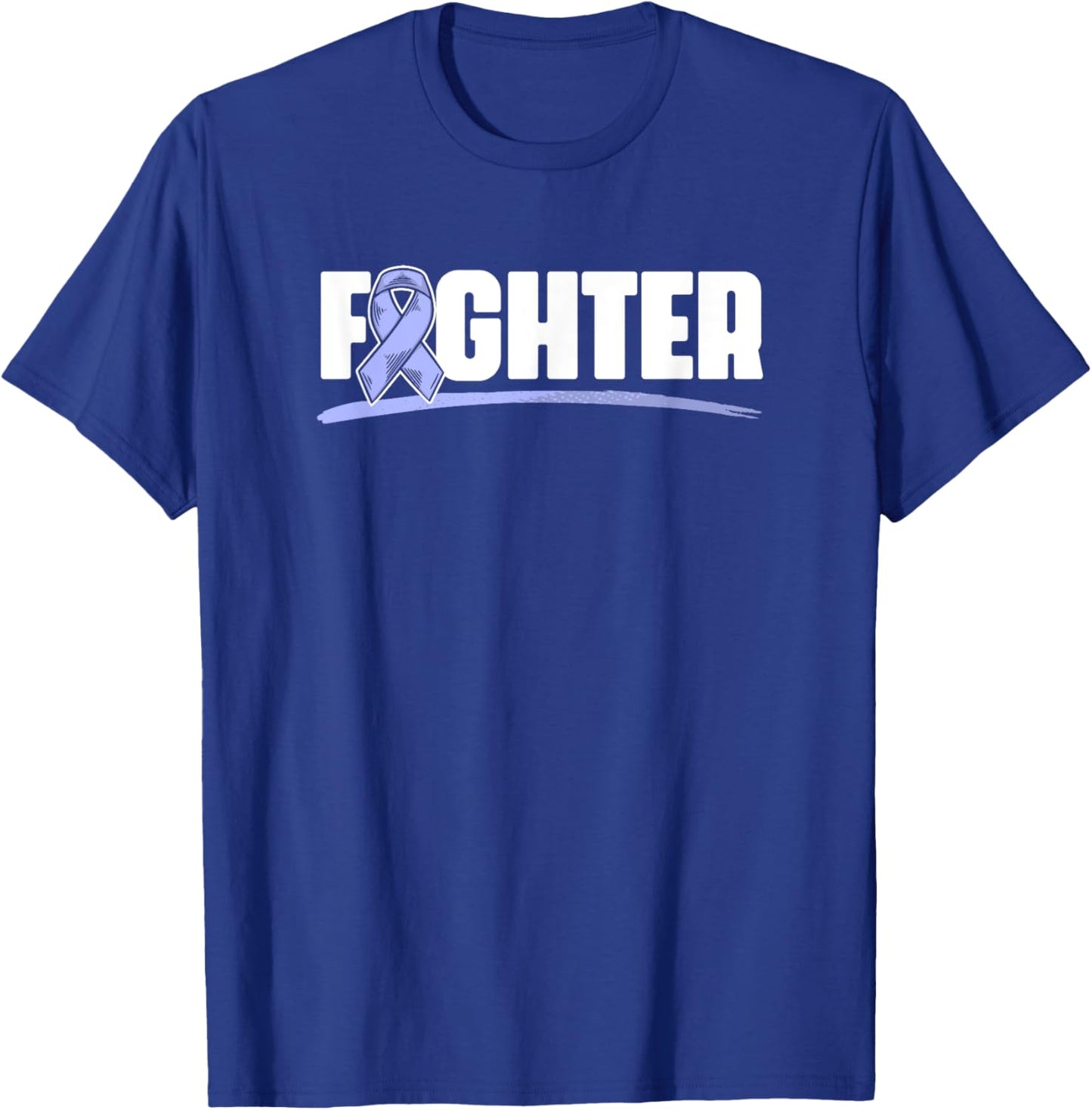 Fighter Esophagus Cancer Purple Esophageal Cancer Awareness T-Shirt - T-Shirt | Royal