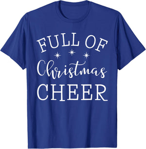 Full Of Christmas Beer And Christmas Cheer Couple Matching T-Shirt - T-Shirt | Royal