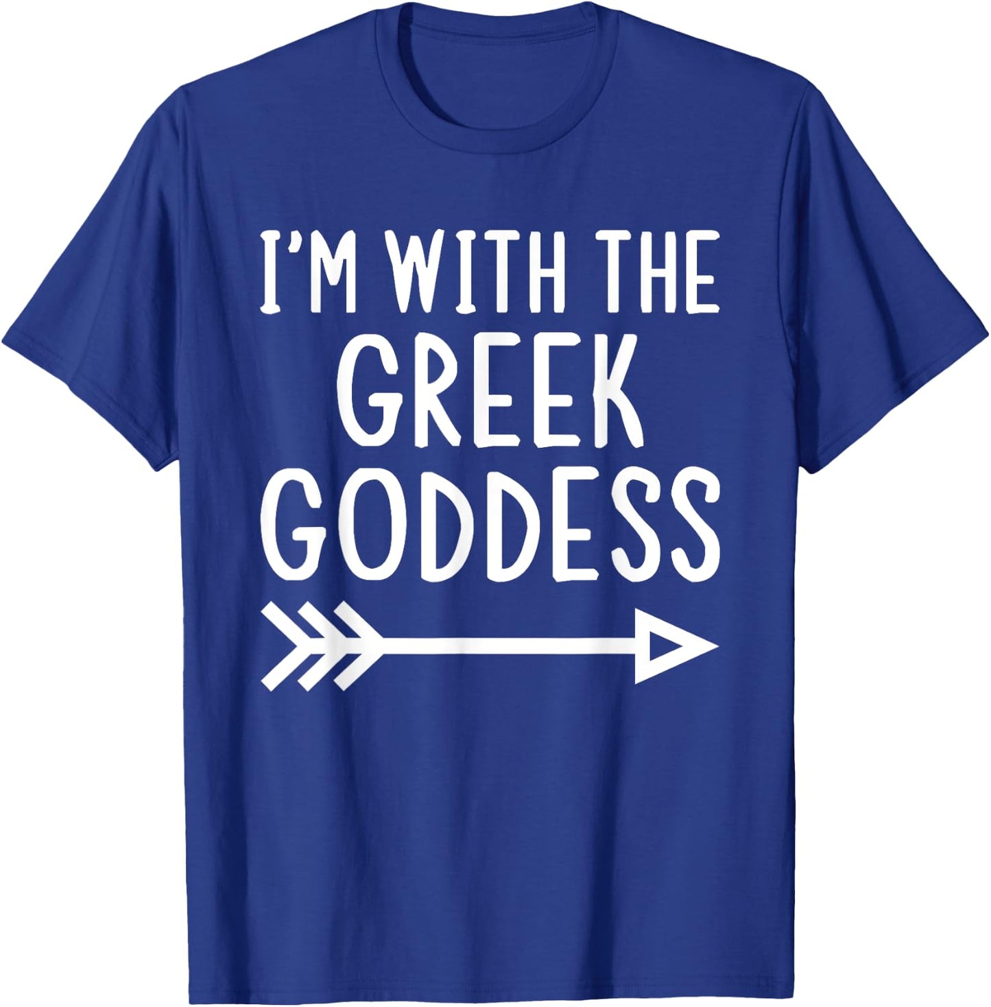 I'm With The Greek Goddess Funny Matching Halloween Costume T-Shirt - T-Shirt | Royal