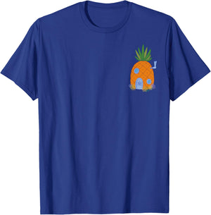 SpongeBob SquarePants Pineapple House Pocket Logo T-Shirt - T-Shirt | Royal