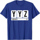 YYZ Toronto Canada Travel Souvenir CA Traveler Vintage City T-Shirt - T-Shirt | Royal