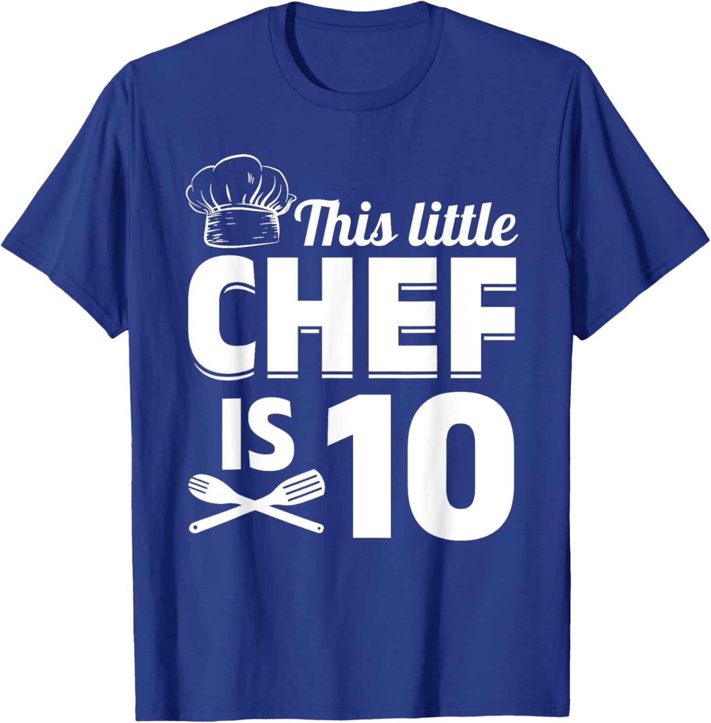 This Little Chef Is 10 Cook Chef Birthday Chef Kid Cook Chef T-Shirt - T-Shirt | Royal