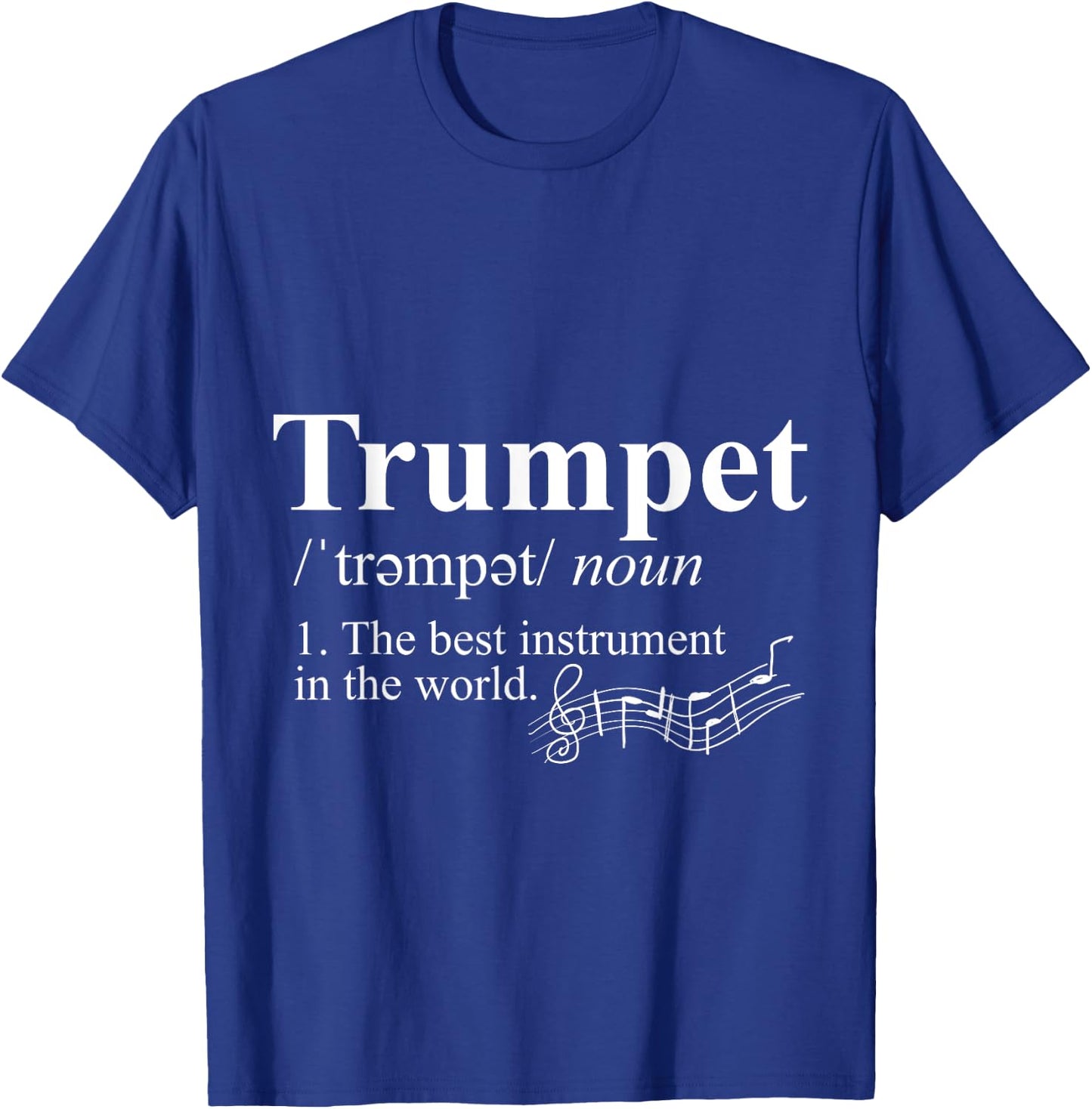 Musical Instrument Marching Band Jazz Trumpet T-Shirt - T-Shirt | Royal
