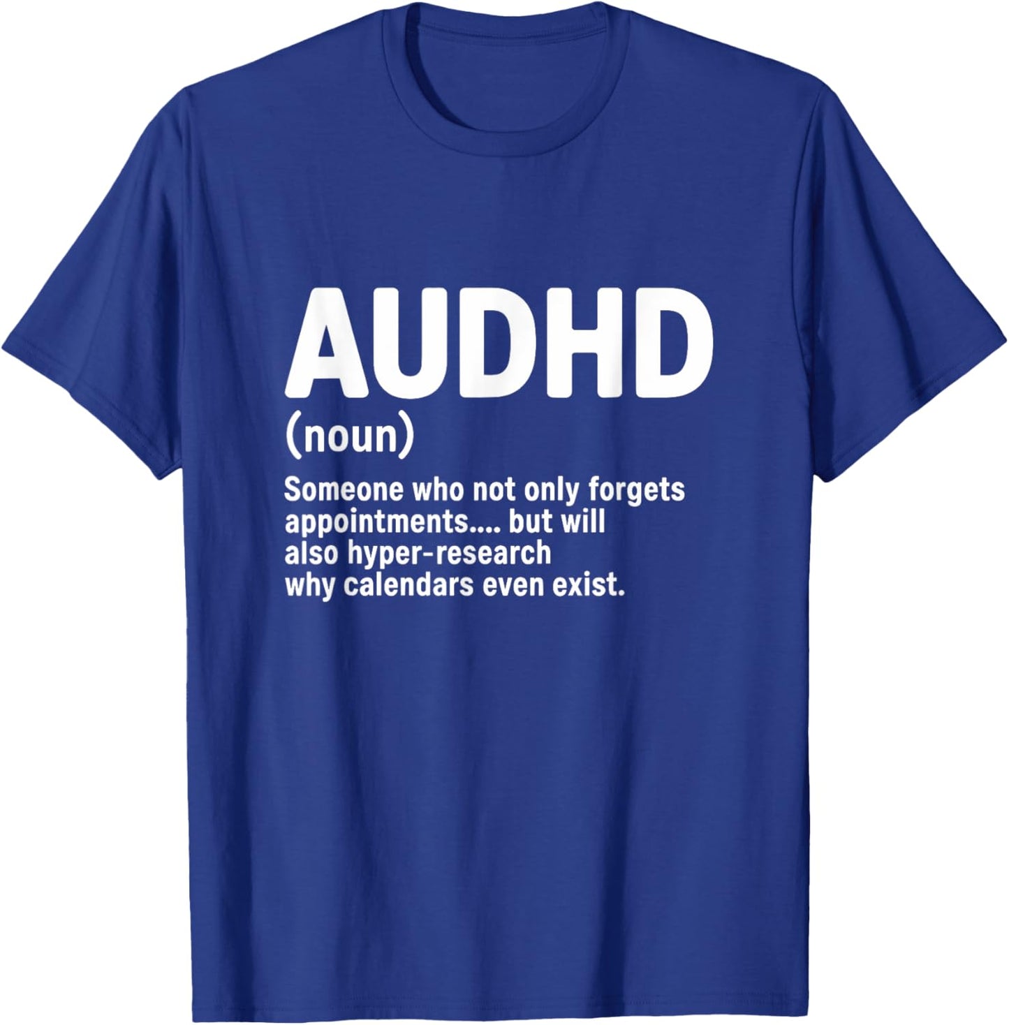 Autism Awareness Neurodivergent AuDHDH Name T-Shirt - T-Shirt | Royal