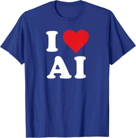 I Heart AI Initials I Love A.I. First And Last Name A I T-Shirt - T-Shirt | Royal
