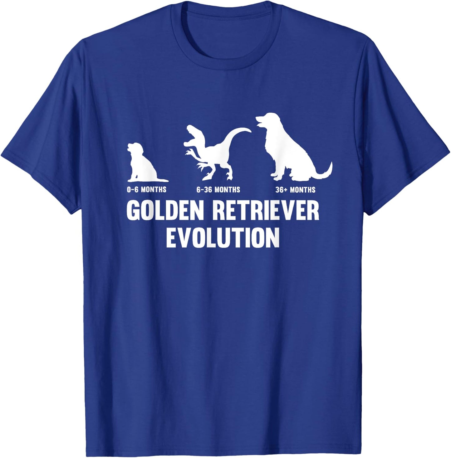 Golden Retriever Evolution for a Golden Retriever Owner T-Shirt - T-Shirt | Royal