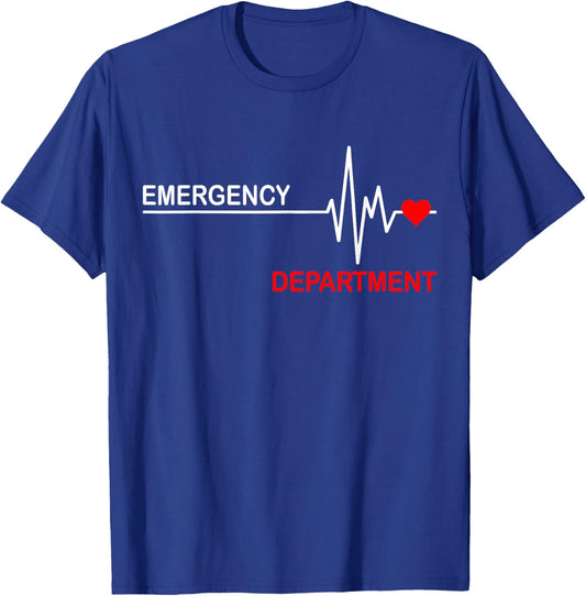 Emergency Department Emergency Room Healthcare Nursing Nurse T-Shirt - T-Shirt | Royal