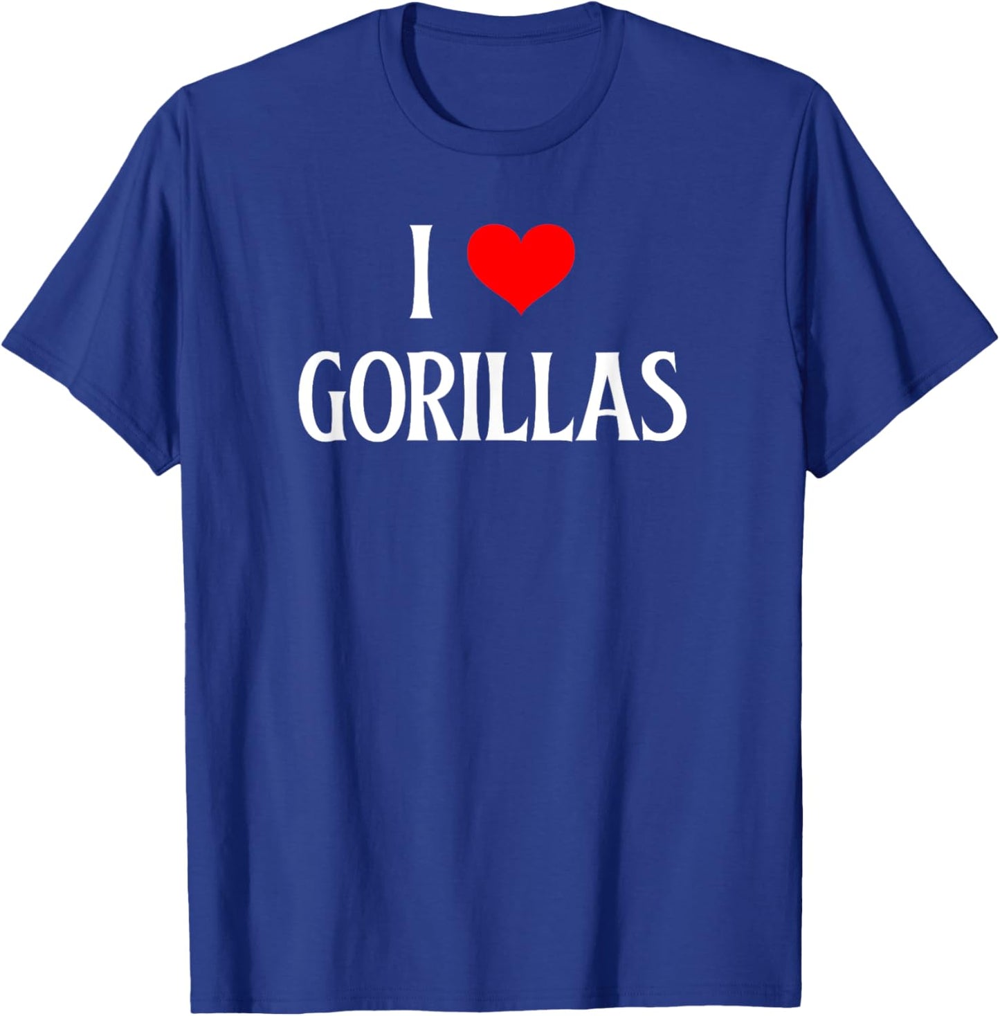 I Love Gorillas I Heart Gorillas Ape lover Simian Primate T-Shirt - T-Shirt | Royal