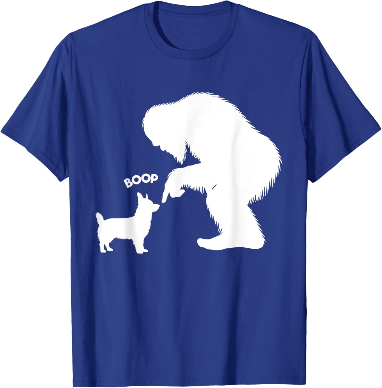 Funny Bigfoot Sasquatch Corgi Boop T-Shirt - T-Shirt | Royal