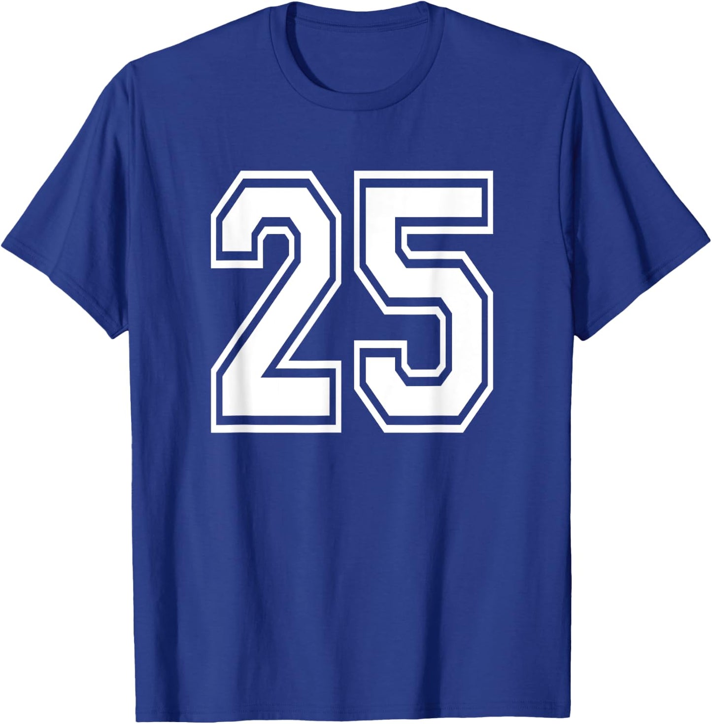 Number 25 Birthday Gift Sports Player Team Numbered Jersey T-Shirt - T-Shirt | Royal