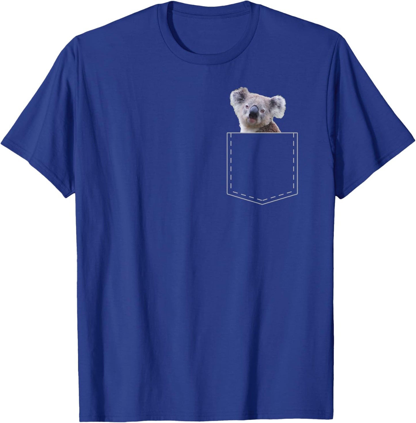 Cute Koala Gift Funny Pocket Women Girls Boys T-Shirt - T-Shirt | Royal