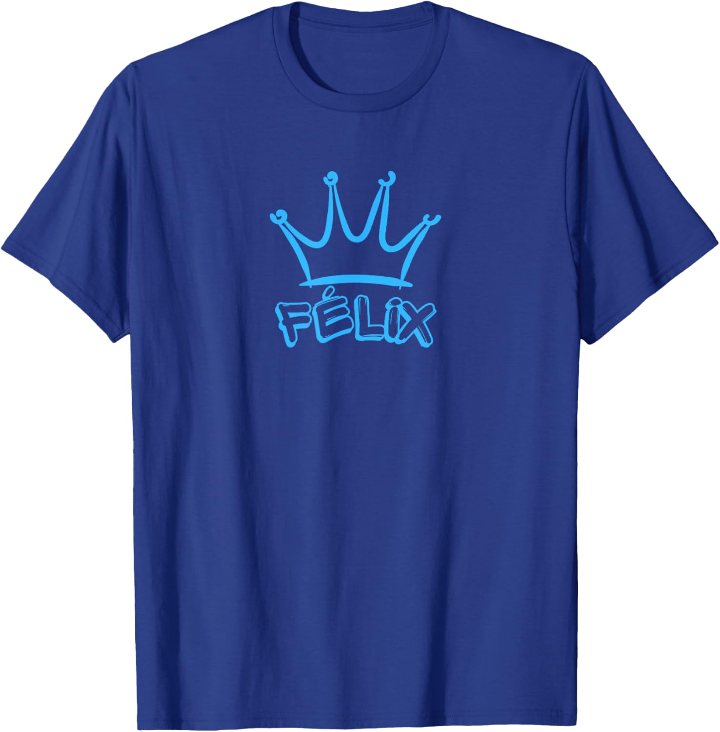 King Félix / Blue Crown & Name Félix Graffiti T-Shirt - T-Shirt | Royal