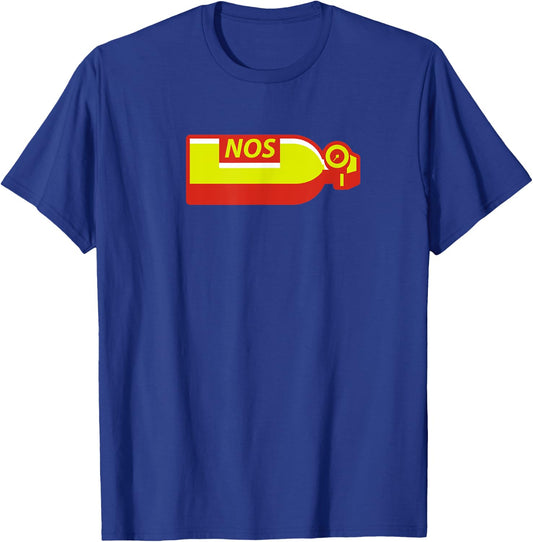 NOS Drag Race Tuning Dragster Racing Car Tuner T-Shirt - T-Shirt | Royal