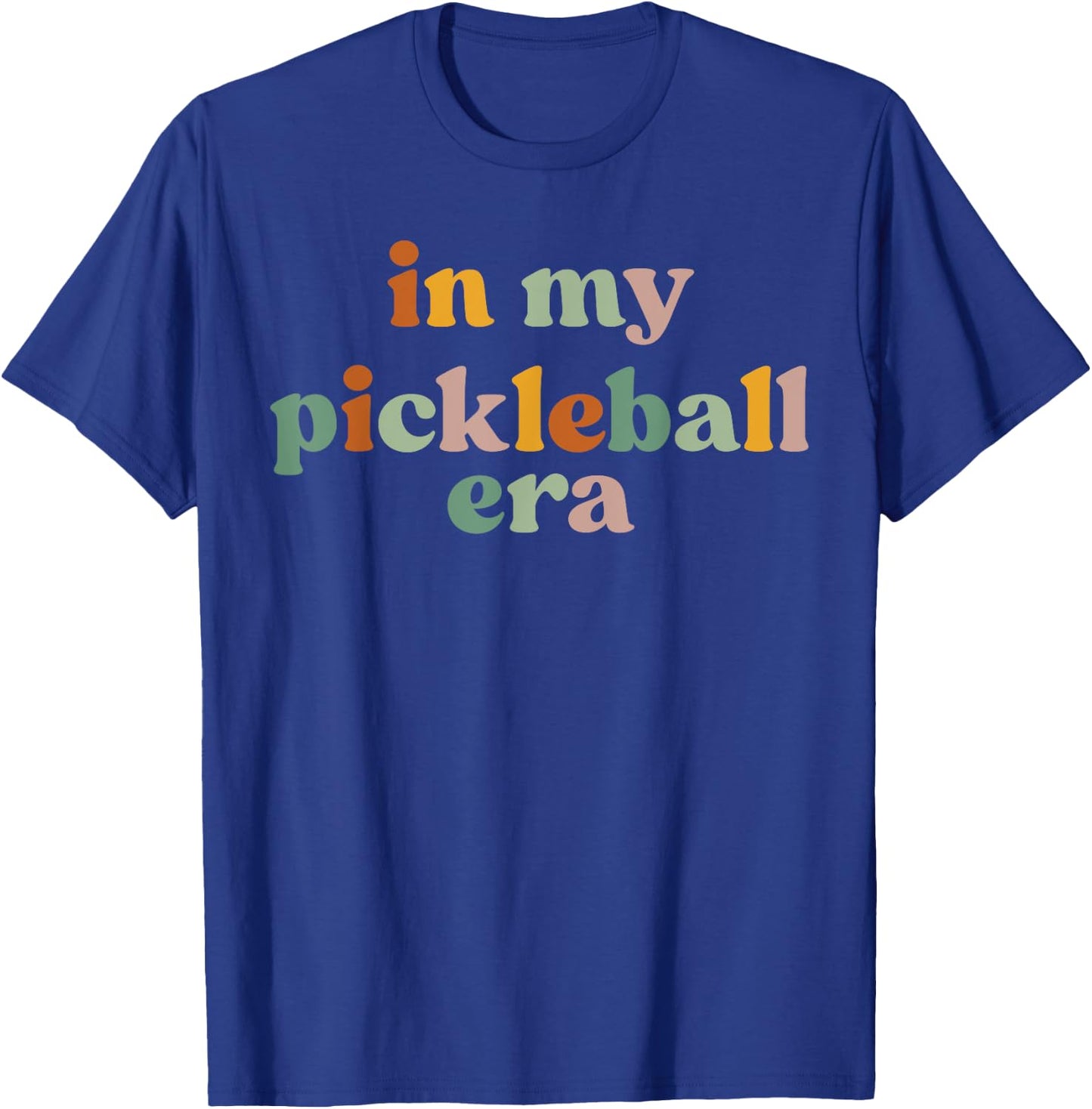 Retro In My Pickleball Era Funny Pickleball Player Men Women T-Shirt - T-Shirt | Royal
