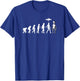 Funny Evolution of Aliens | From Man to Alien UFO Light Beam T-Shirt - T-Shirt | Royal