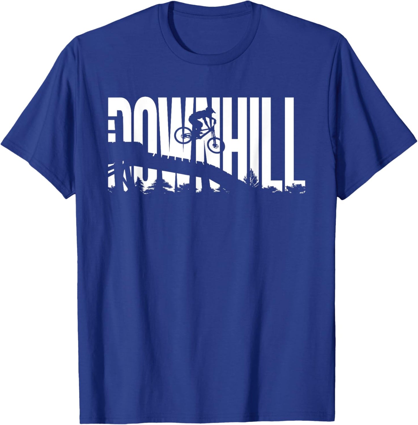 Downhill Silhouette - Downhill Rider Mountainbike Rider MTB T-Shirt - T-Shirt | Royal