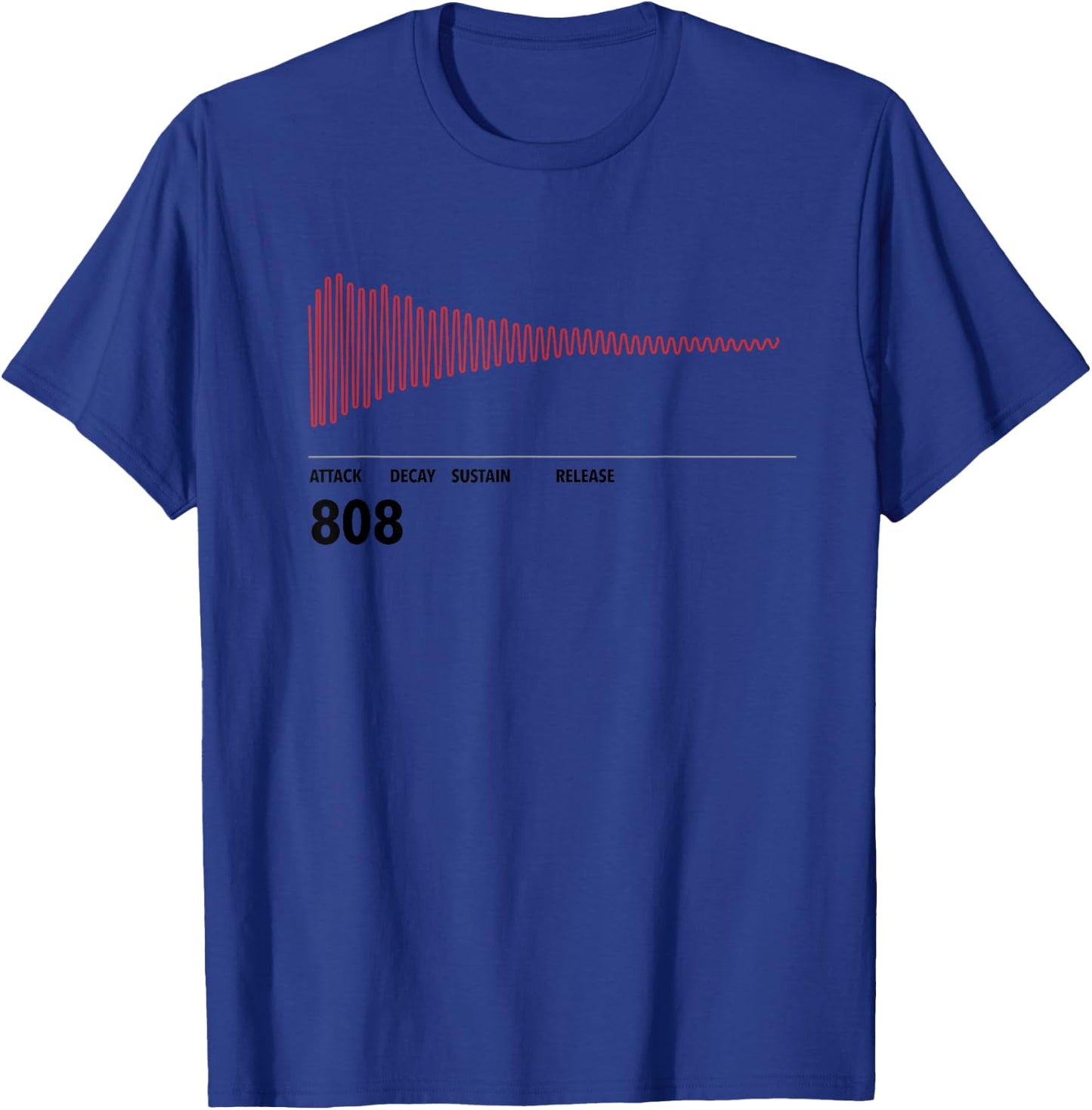 808 Drum Sine Wave Trap Rap Drummer Music Producer DJ Plugin T-Shirt - T-Shirt | Royal