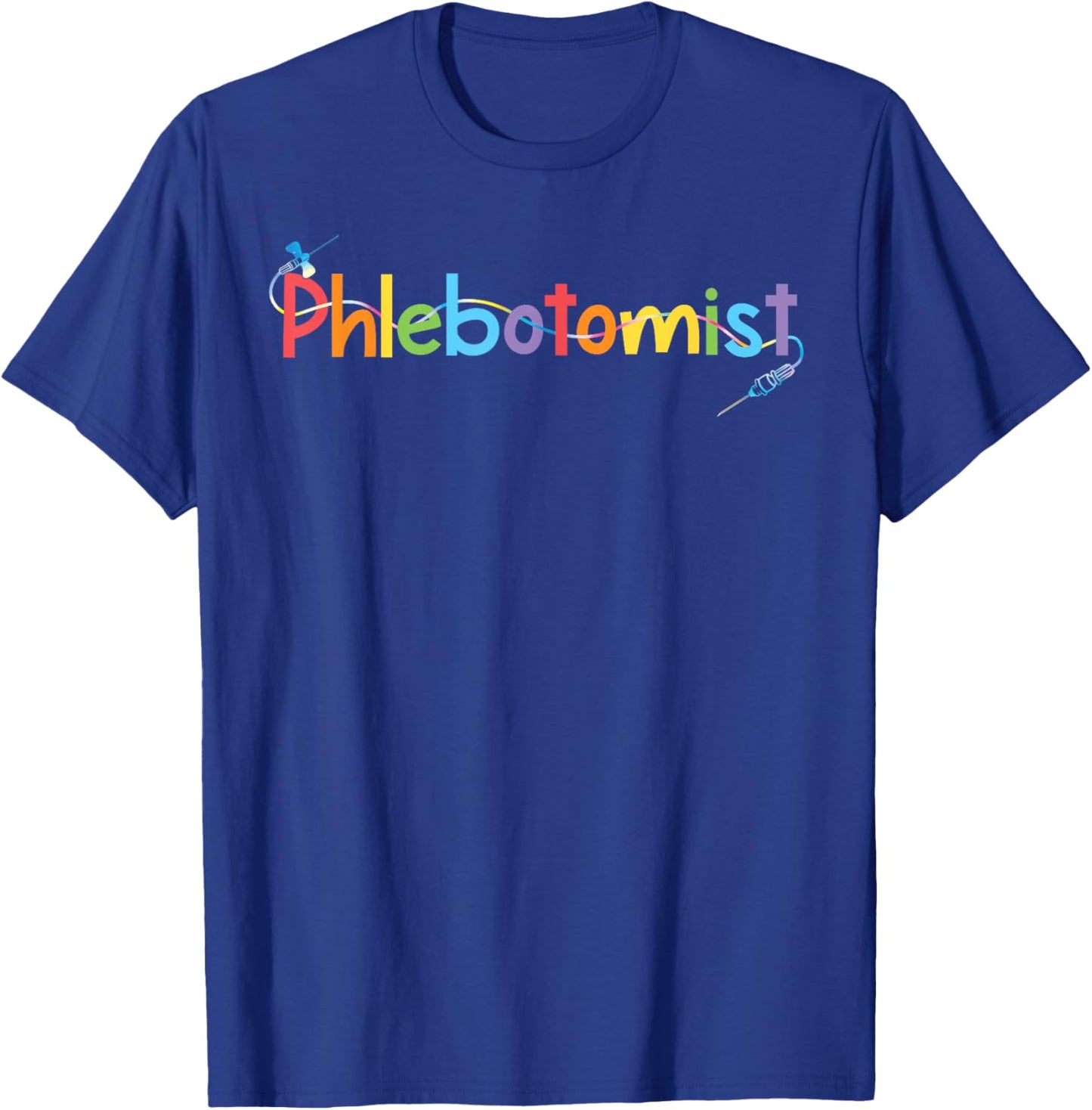 TIE DYE Phlebotomist Phlebotomy Technician Nurse Clinical T-Shirt - T-Shirt | Royal
