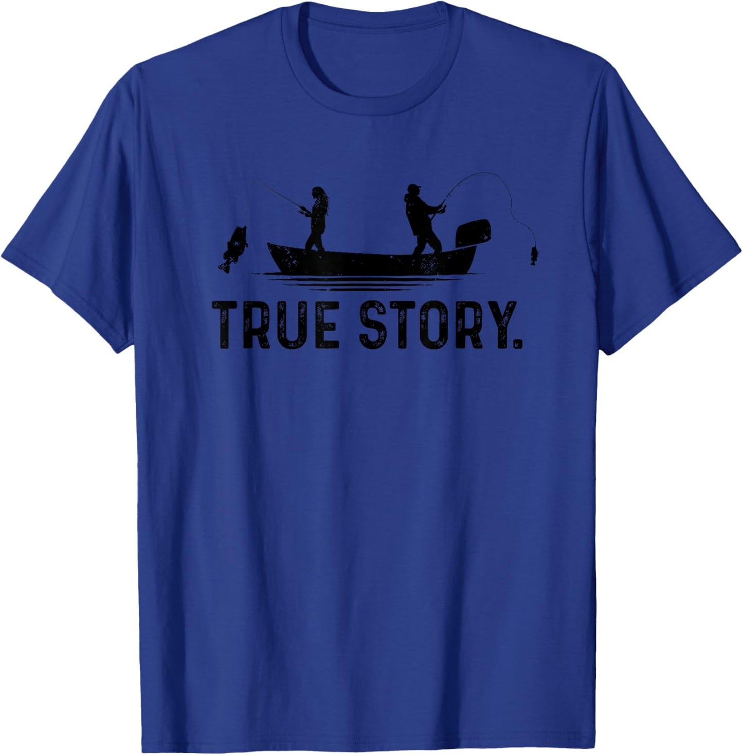 Funny Fishing Couple Men Women T-Shirt - T-Shirt | Royal