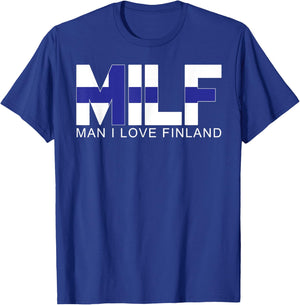 Finland Funny Suomi Flag Joke for Finnish American Men Women T-Shirt - T-Shirt | Royal