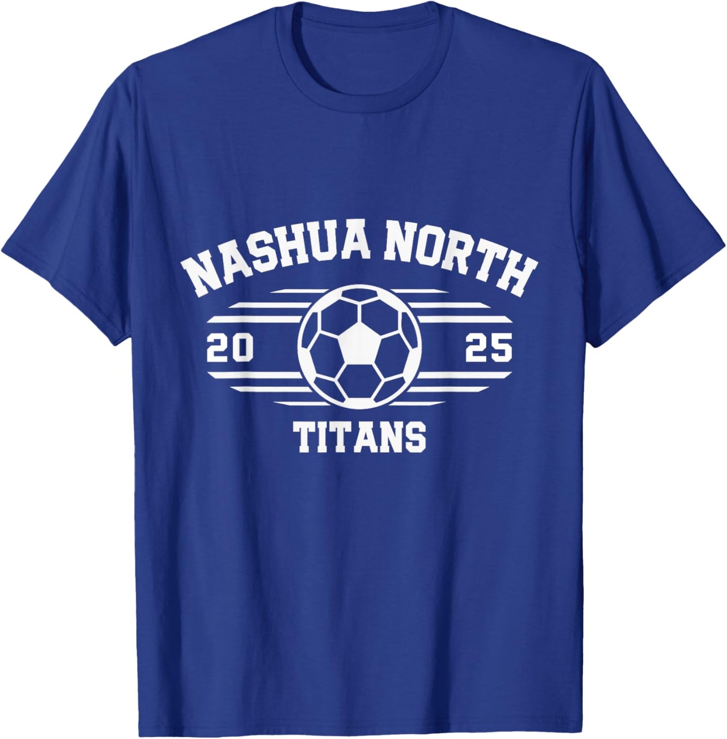 Nashua North Titans Soccer Ball 2025 T-Shirt - T-Shirt | Royal