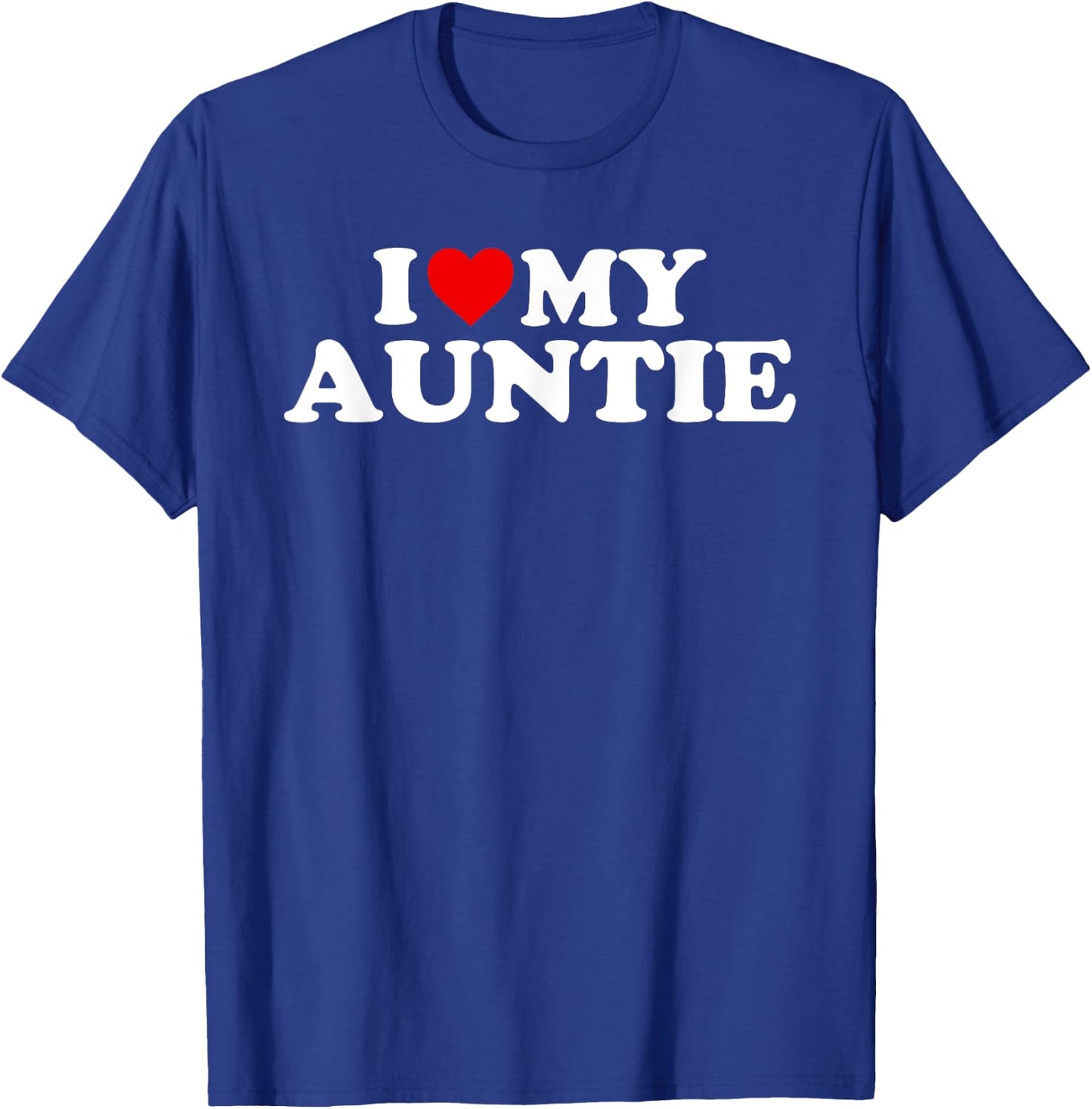 I Love My Auntie With Heart T-Shirt - T-Shirt | Royal