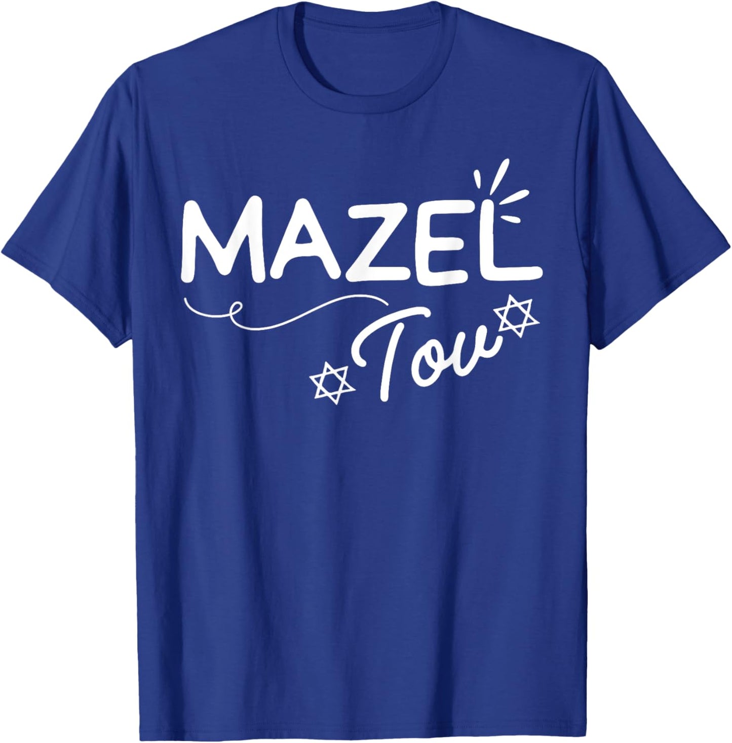 Festive Mazel Tov Funny Jewish Bat Bar-Mitzvah Wedding Party T-Shirt - T-Shirt | Royal