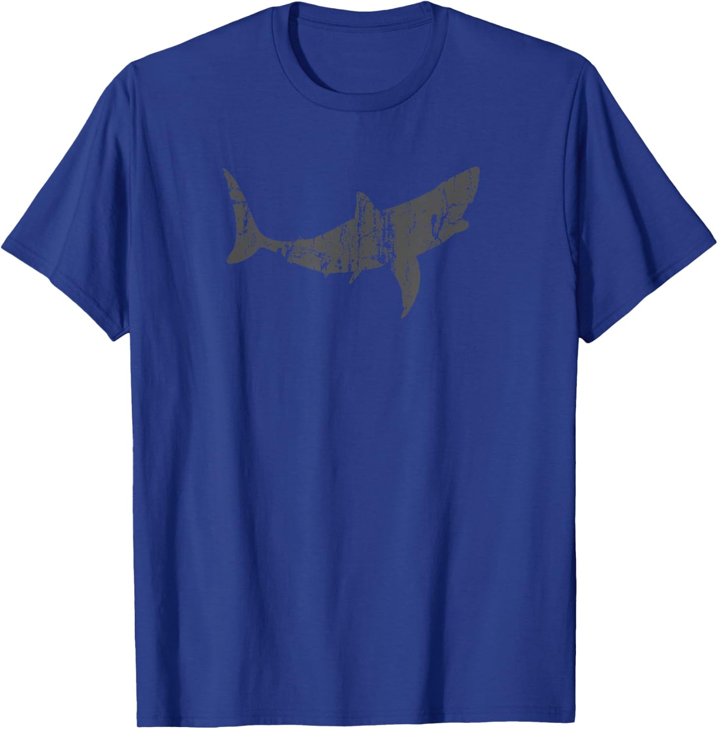 Great White Shark Vintage Design - Great White Shark Print T-Shirt - T-Shirt | Royal