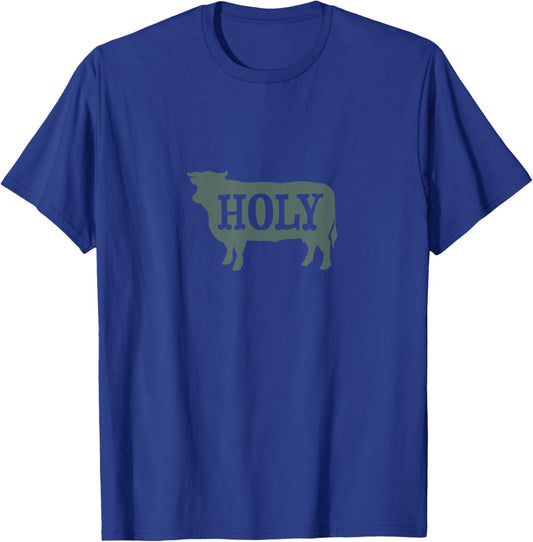 Funny Cow Pun Holy Cow T-Shirt - T-Shirt | Royal