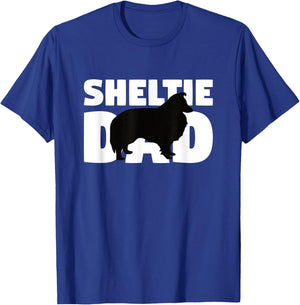 Sheltie Gift Dog Father 'Sheltie Dad' Funny Sheltie T-Shirt - T-Shirt | Royal