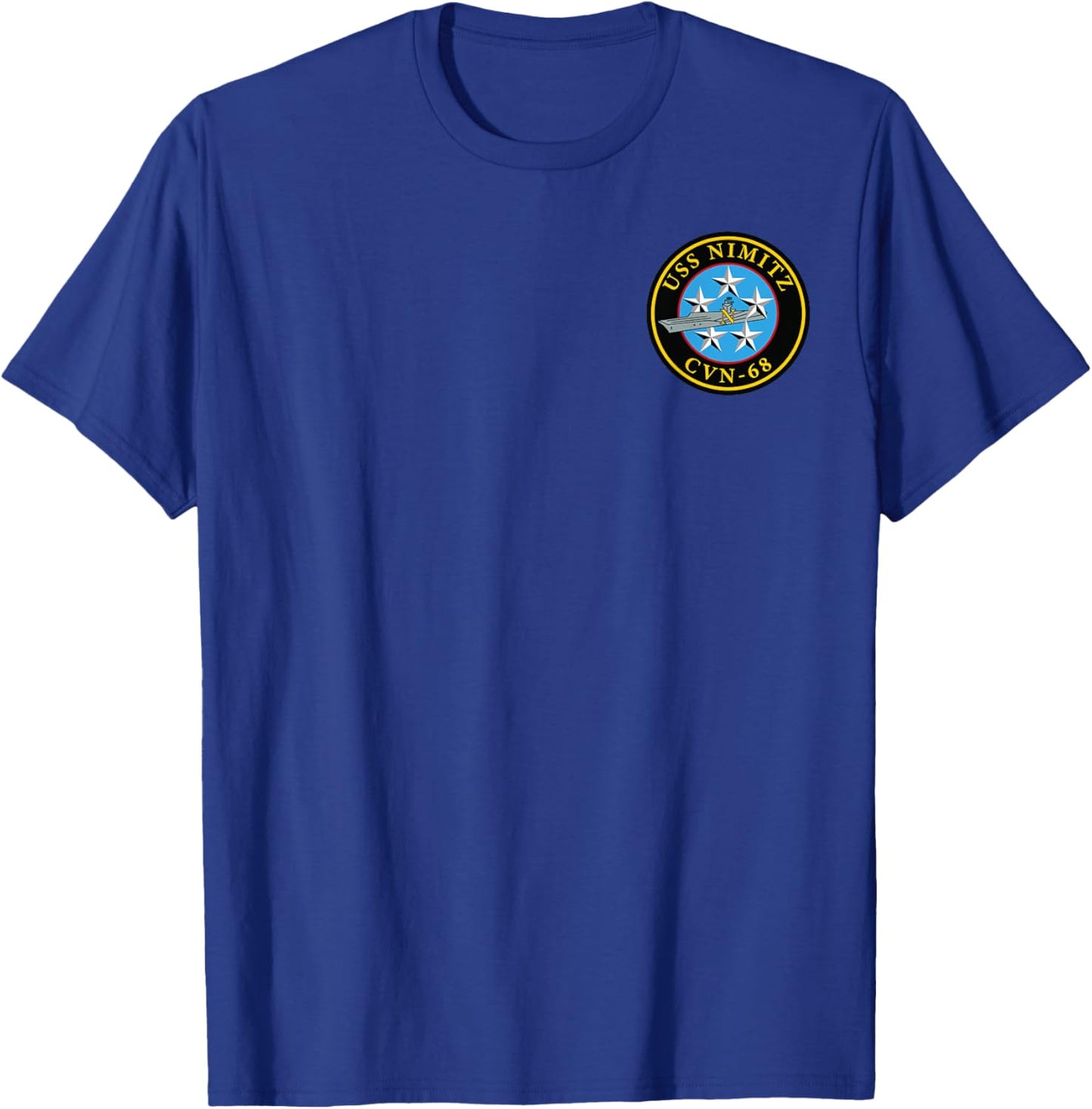 USS Nimitz CVN-68 Aircraft Carrier Veteran Flag Veterans Day T-Shirt - T-Shirt | Royal
