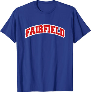 Fairfield Connecticut Varsity Style Vintage T-Shirt - T-Shirt | Royal