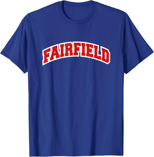 Fairfield Connecticut Varsity Style Vintage T-Shirt - T-Shirt | Royal