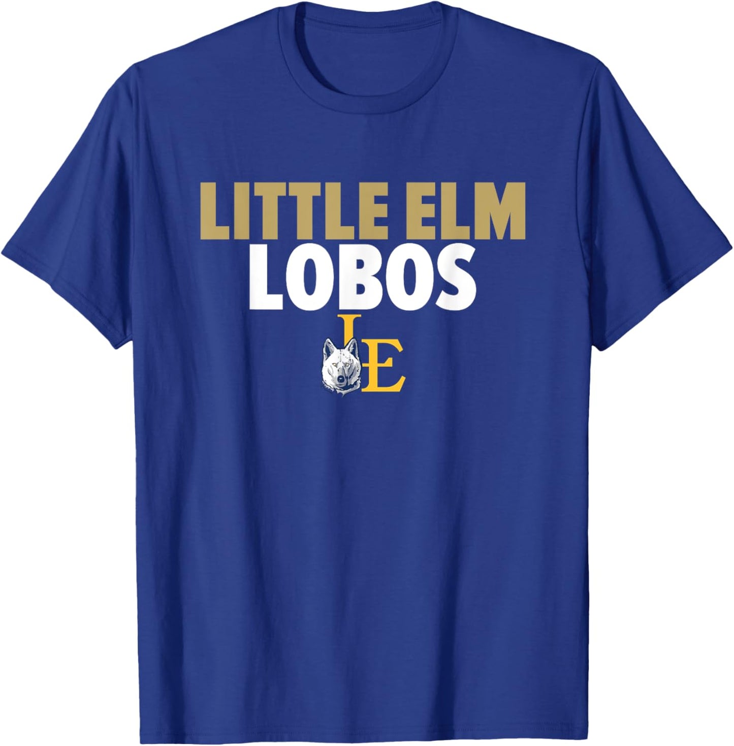 Little Elm Lobos Logo Bold HS T-Shirt - T-Shirt | Royal