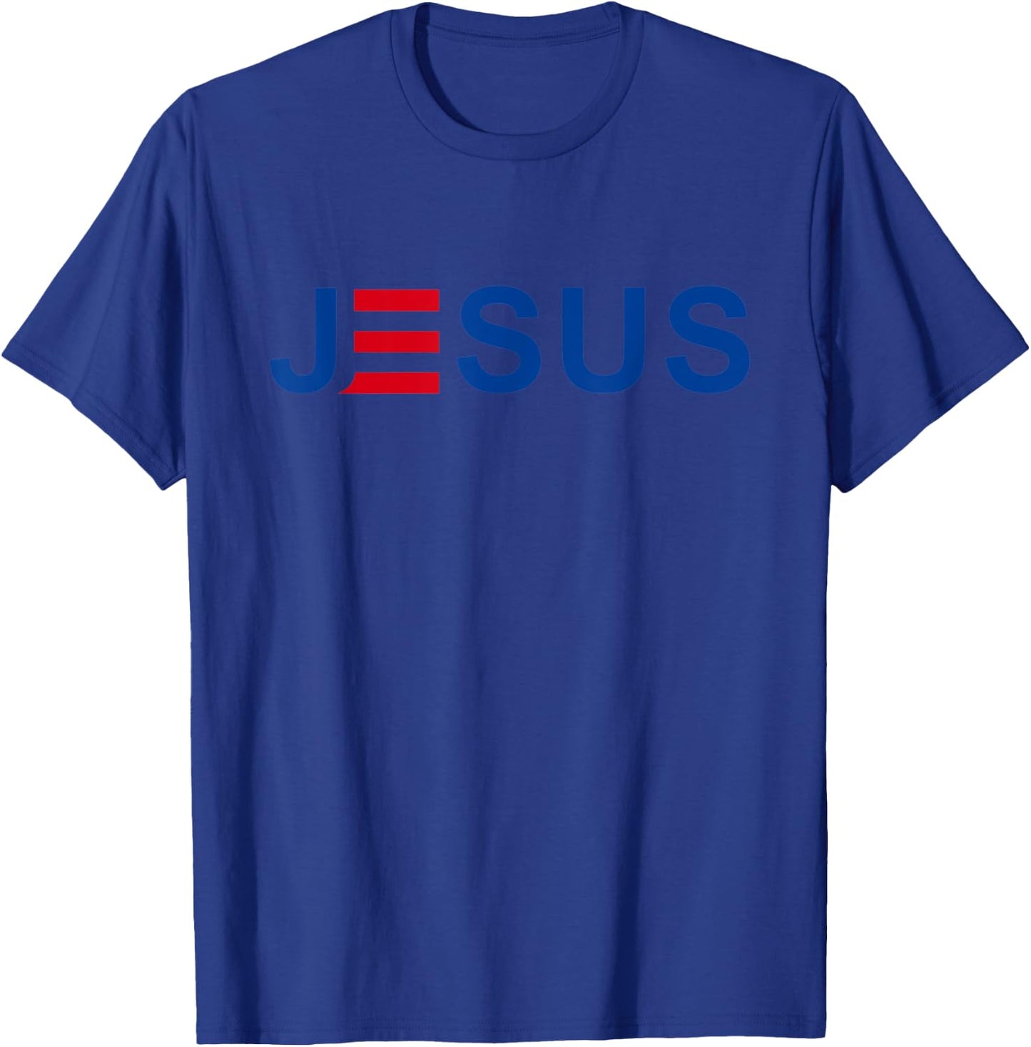 JESUS - Patriotic Christian Faith in God, Red White and Blue Women Kids Men T-Shirt - T-Shirt | Royal
