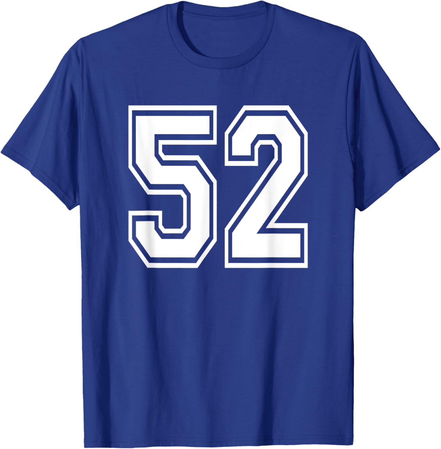 Number 52 52nd Birthday Gift Player Team Numbered Jersey T-Shirt - T-Shirt | Royal