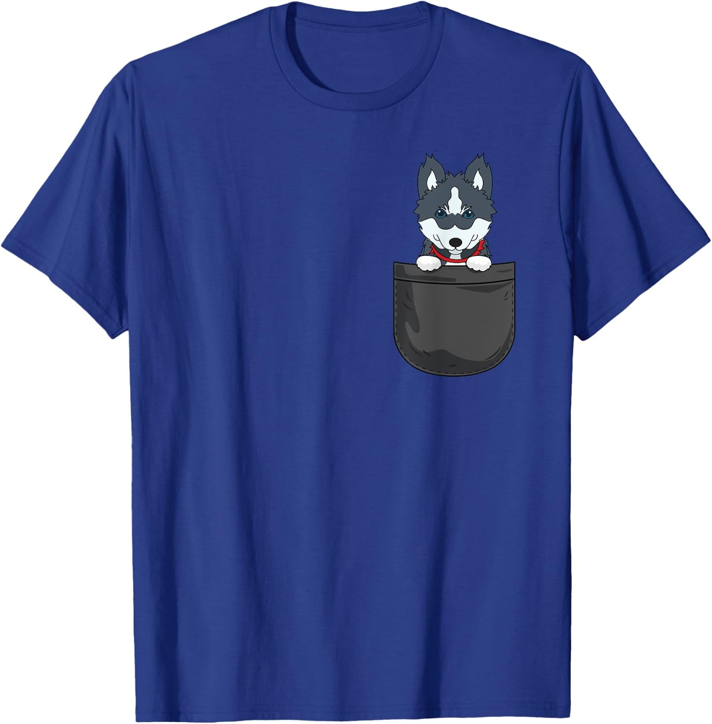 Pomsky Mama Dad Dog in Bag Cute Funny Animal T-Shirt - T-Shirt | Royal