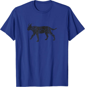 Lynx Distressed Print - Vintage Lynx T-Shirt - T-Shirt | Royal