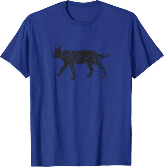 Lynx Distressed Print - Vintage Lynx T-Shirt - T-Shirt | Royal
