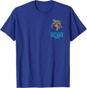 South Padre Island TX Sea Turtle Vacation Beach Retro Texas T-Shirt - T-Shirt | Royal